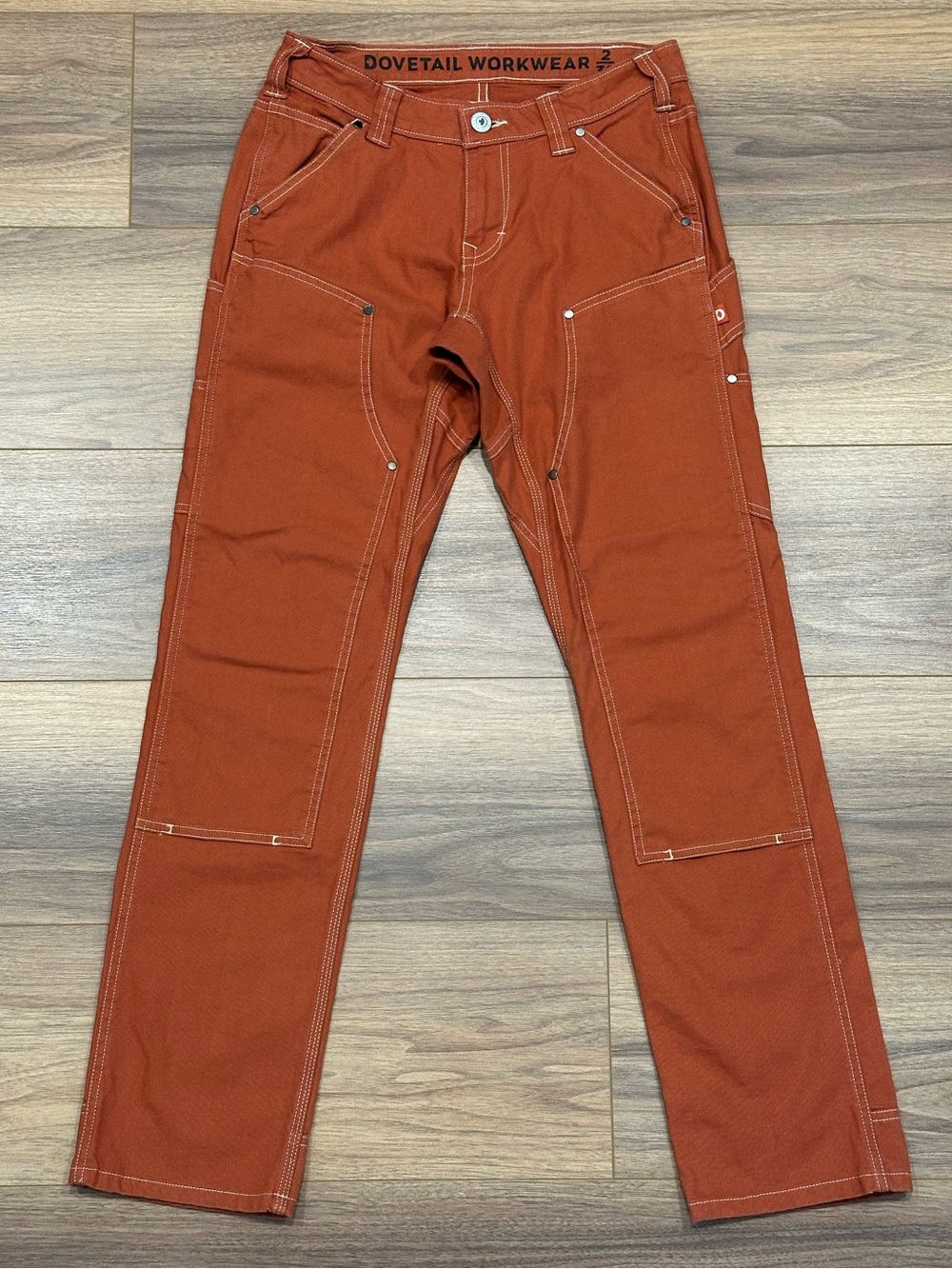 Dovetail Workwear Women's Rust Carpenter Pants size 2/32